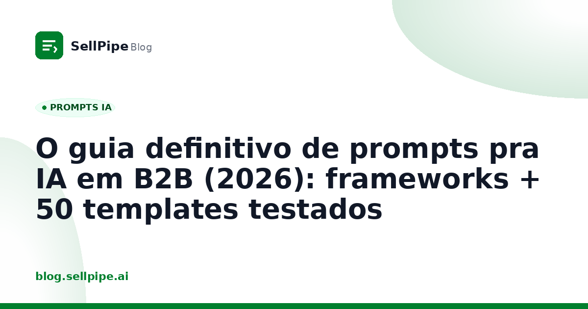 O guia definitivo de prompts pra IA em B2B (2026): frameworks + 50 templates testados