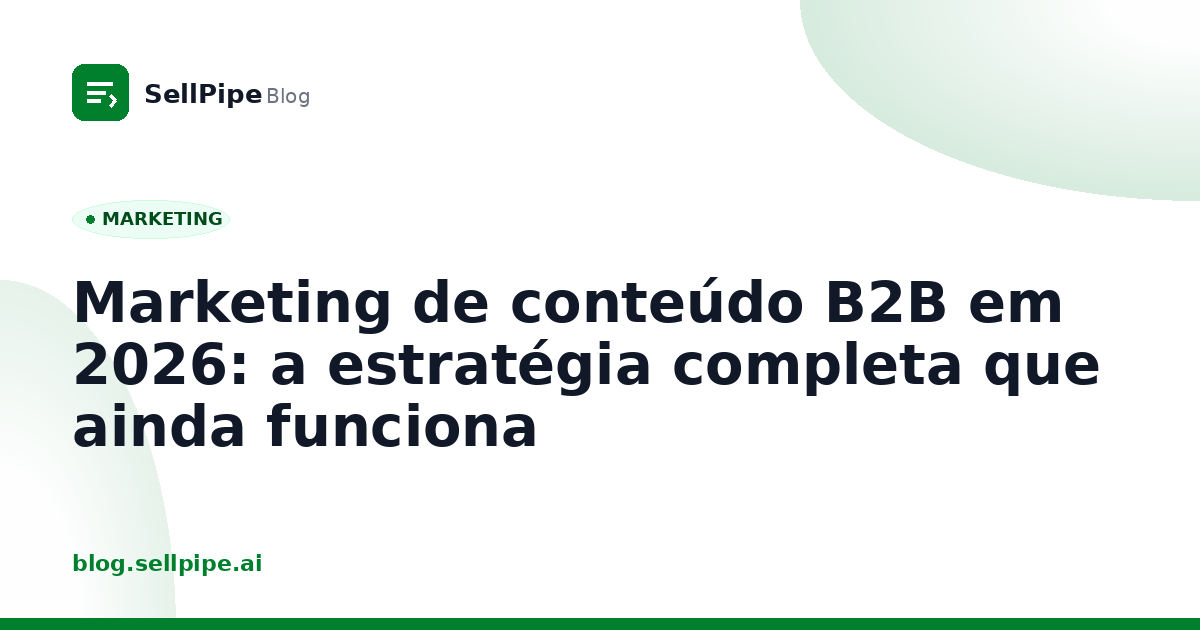 Marketing de conteúdo B2B em 2026: a estratégia completa que ainda funciona