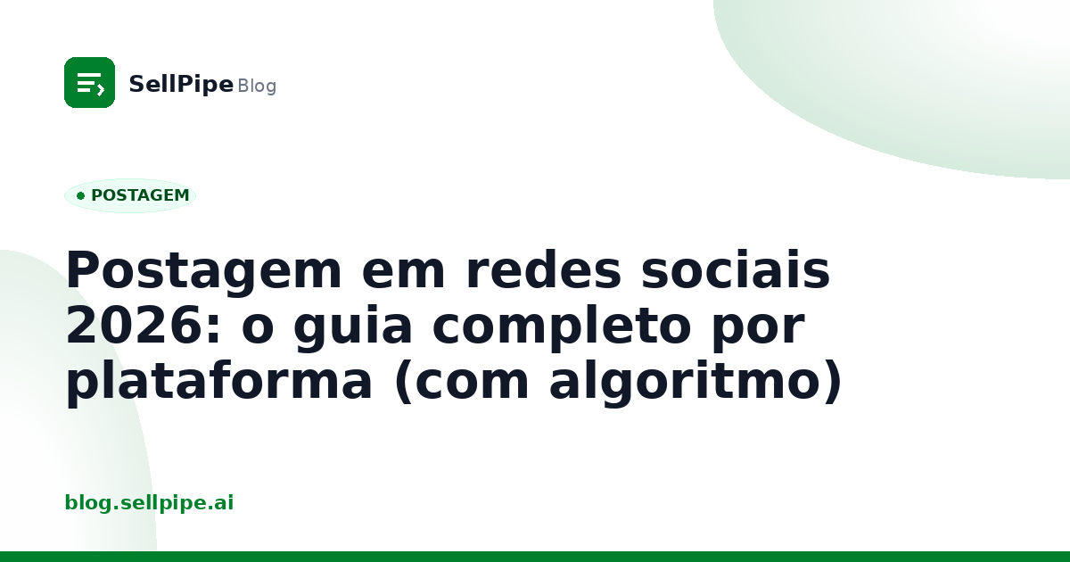 Postagem em redes sociais 2026: o guia completo por plataforma (com algoritmo)